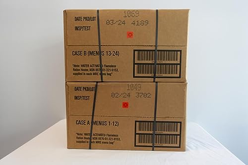 Food Dude 82nd Military MRE Surplus 2025 Inspection - 4 Pack Meals Ready to Eat with Heater Packs M48773