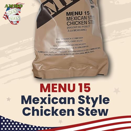 MRE Emergency Food Rations Assorted Flavors (Pack of 4) X1915