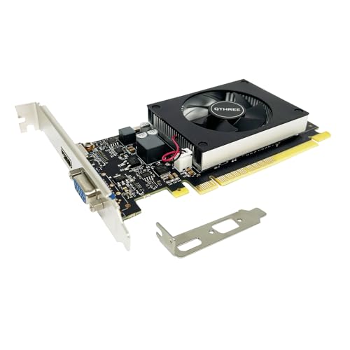 QTHREE GeForce GT 730 4GB DDR3 Low Profile Graphics Card, 2X HDMI, DP, VGA M7130