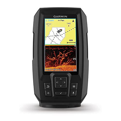 Garmin Striker 4cv with Transducer, 4" GPS Fishfinder with CHIRP Traditional and ClearVu Scanning Sonar Transducer and Built In Quickdraw Contours Mapping Software