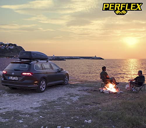 Perflex Exclusive Rooftop Cargo Box Carrier Large 17.7 cu ft, Dual Side Opening, White L7207