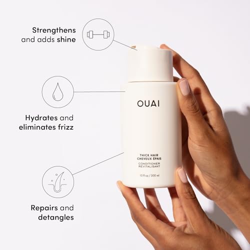OUAI Fine Shampoo and Conditioner Set - Sulfate Free for Fine Hair, 10 Fl Oz T257