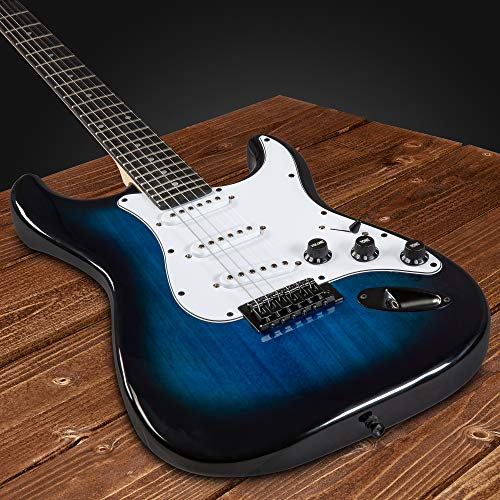 LyxPro Electric Guitar 39" Beginner Starter Kit with 20W Amp, Black B69338
