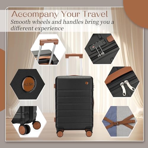 Hardside Carry-on Luggage 20 Inch with Spinner Wheels and TSA Lock J743