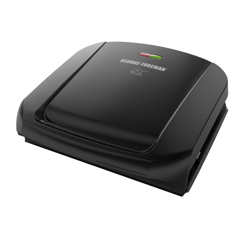 George Foreman 4-Serving Removable Plate Electric Grill and Panini Press, Black I517815