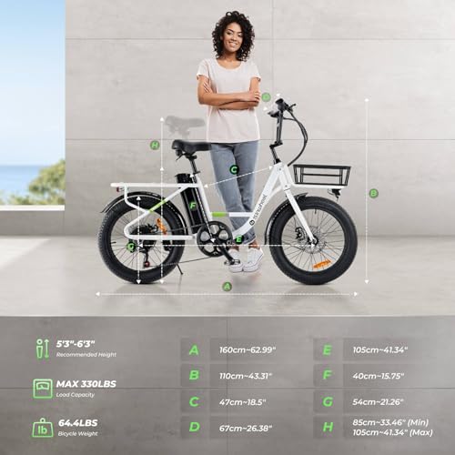 isinwheel U1 Folding Electric Bike, 500W Motor, 20 mph, Black O499