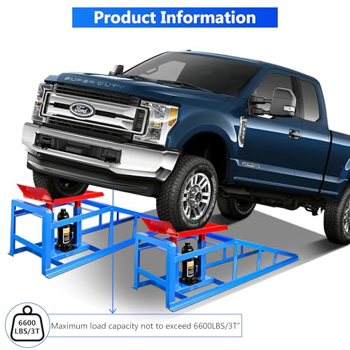 2PCS 5T Hydraulic Car Ramps, Heavy Duty Portable Vehicle Lift for Garage L579958