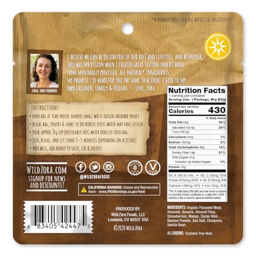 Wild Zora Paleo Freeze Dried Meals for Backpacking & Camping, Gluten Free, Variety 7-Pack C34212