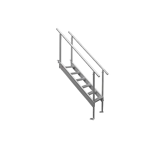 Extreme Max 3005.3843 Universal Mount Aluminum Dock Stair 4-Step X6977