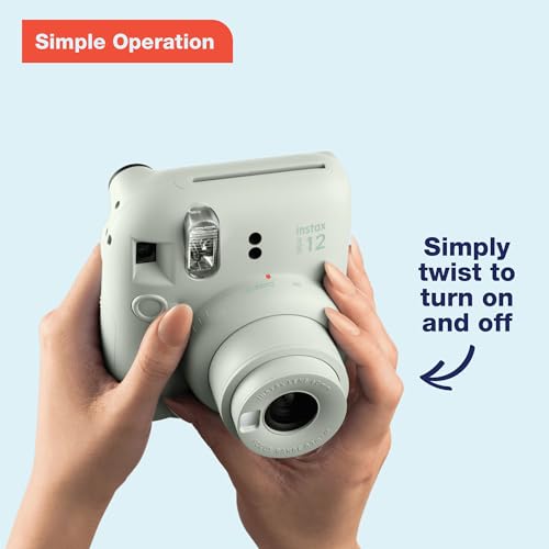 Fujifilm Instax Mini 12 Instant Camera Pastel Blue with 40 Sheets Film Bundle R3418