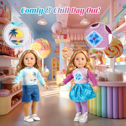 American 18 Inch Doll Clothes and Accessories 9 Sets Princess Fashion Bundle N34858