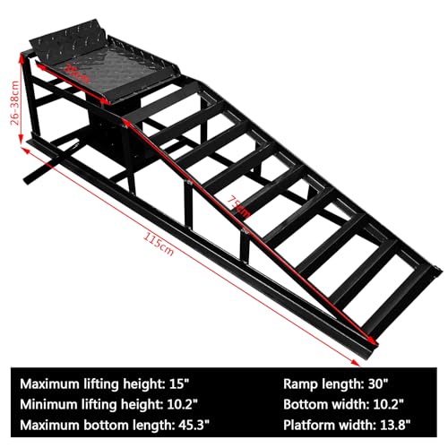 Hydraulic Car Ramps 2 Pcs 11000lbs with Support Jack J180