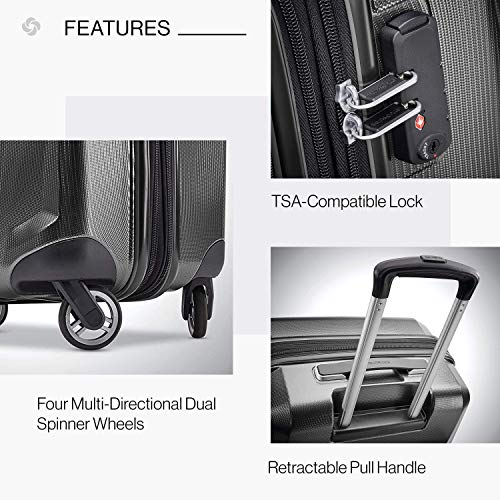Samsonite Winfield 3 DLX Hardside Expandable Luggage, Silver, Carry-On 20-Inch F64293