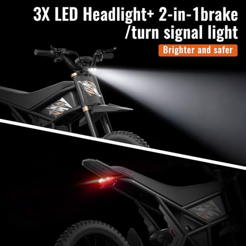 GT73PRO/GT73 Electric Dirt Bike for Adults, 3000W 60V 50MPH, Dual Battery 85 Miles Z405