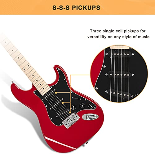 GLARRY Full Size Electric Guitar with 20W Amp and Accessories Pack (Blue) C3431