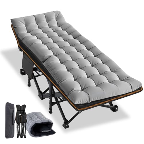 NAIZEA Folding Camping Cot for Adults, Adjustable Reclining Chair N72576