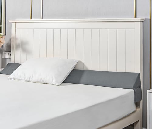 Vekkia King Bed Wedge Pillow for Headboard Mattress Gap Filler, Blue 76"x10"x6" C139495