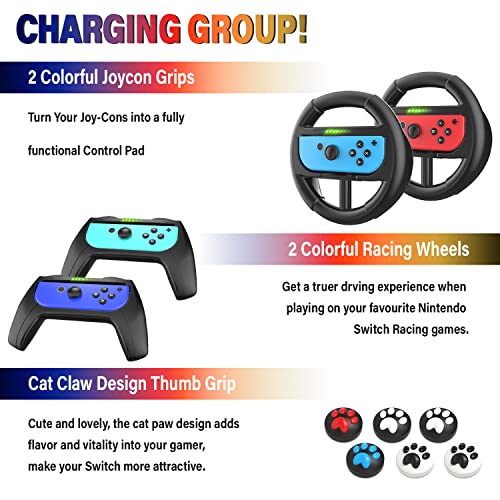 Deruitu Switch Accessories Bundle Compatible with Nintendo Switch, 18 in 1 Kit D450