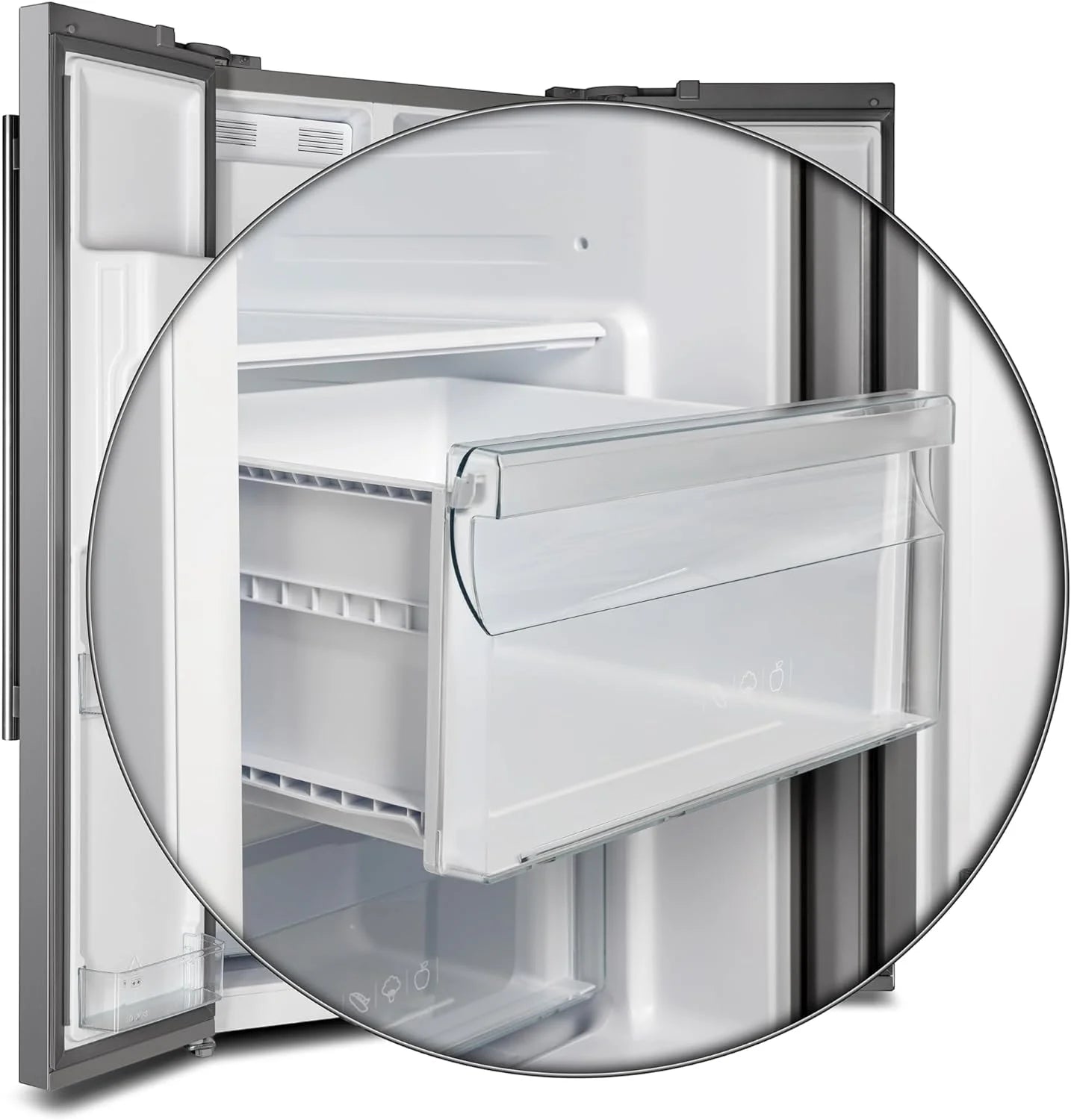 Salerno 36" Side by Side 20 Cu.Ft Stainless Steel Refrigerator with Ice Maker D68707