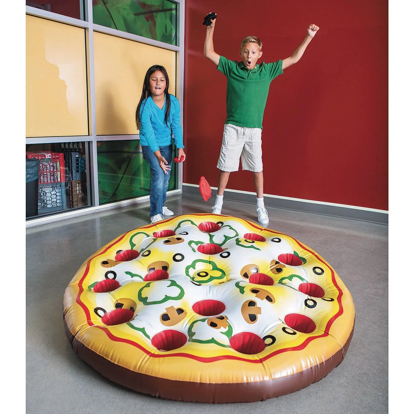 Jumbo Inflatable Pizza Toss Game, 4' Diameter U9773