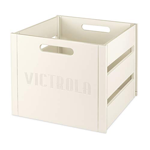 Victrola Wooden Record Crate Tabletop Vinyl Album Holder, Espresso P572466