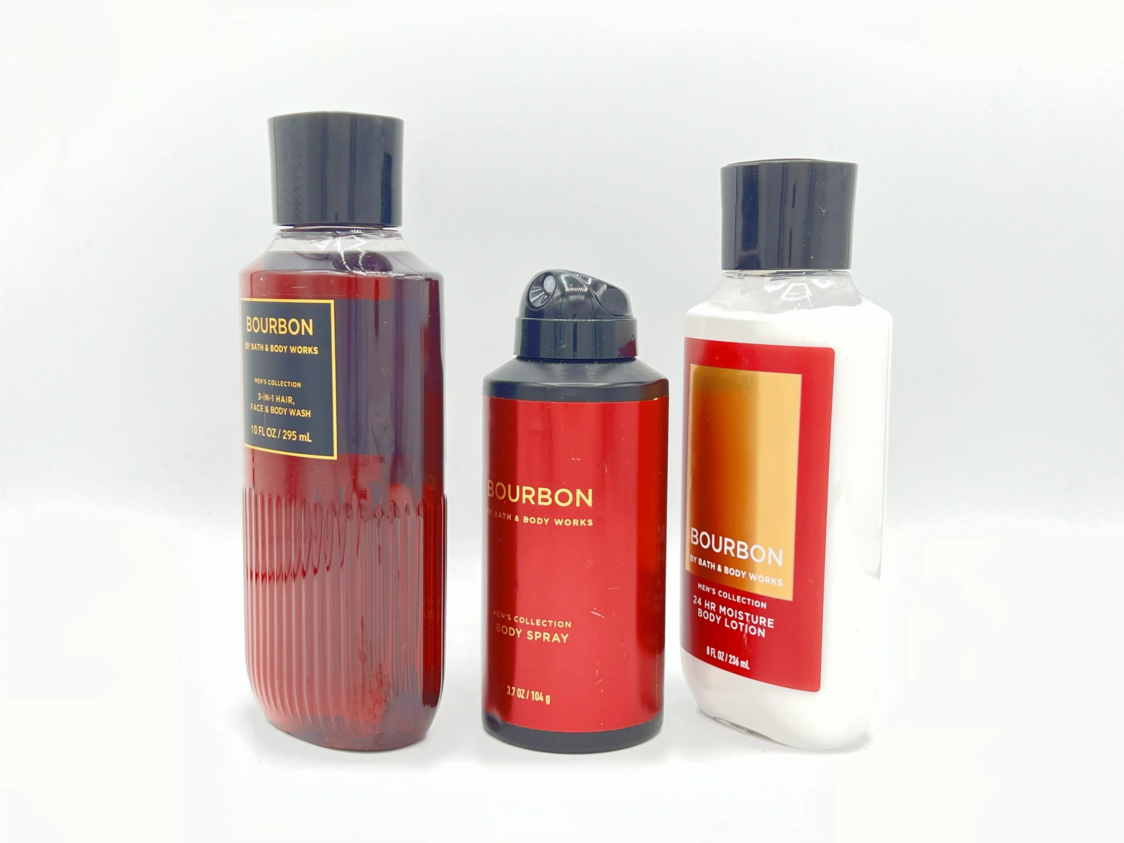 Bath and Body Works Bourbon Men's 3-Piece Body Care Bundle X3456
