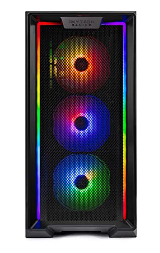 Skytech Azure Gaming PC Desktop, Ryzen 7 9700X, RTX 4060, 2TB SSD, 32GB RAM C74326