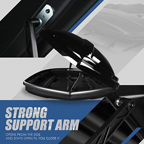 Auto Dynasty Hard Shell Roof Top Car Storage Cargo Carrier, Glossy Black L344