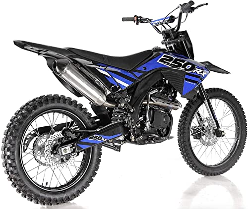HHH Apollo AGB36 Motorcycle DB36 Dirtbike 250cc 5-Speed Manual Clutch Gas Bike, 21/18 inch Tires, Green J302149