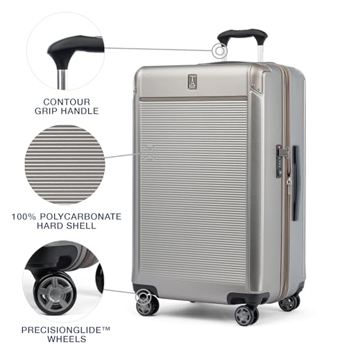 Travelpro Platinum Elite Hardside Expandable Carry-On Luggage, 8 Wheel Spinner, TSA Lock, 20-Inch X826544