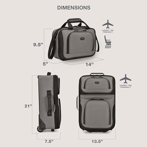 U.S. Traveler Rio Expandable Carry-on Luggage, Orange R95197