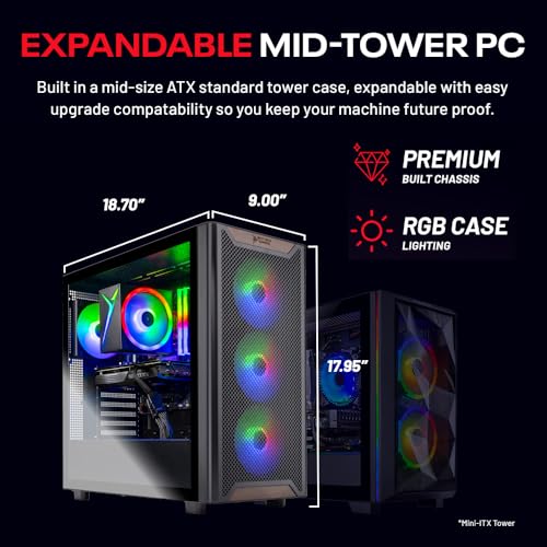 Skytech Gaming Chronos 3 Desktop PC, Ryzen 7 7700, RX 9070XT 16GB, 2TB SSD, 32GB RAM, Win 11 W177685