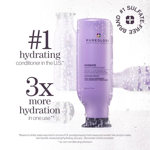 Pureology Hydrate Shampoo & Conditioner Set for Color Treated Hair, Sulfate-Free Y273