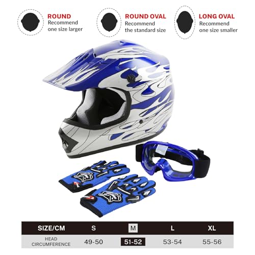 SLMOTO Dot Youth Kids Motocross Helmet Red Spider Design with Goggles and Gloves F254987