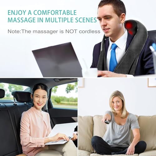 AERLANG Shiatsu Back and Neck Massager with Heat, Electric Massage Pillow S5470