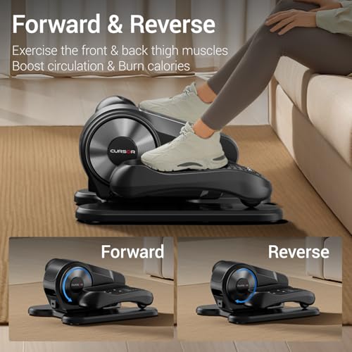 Under Desk Elliptical Machine Electric Seated Pedal Exerciser with Remote W905779