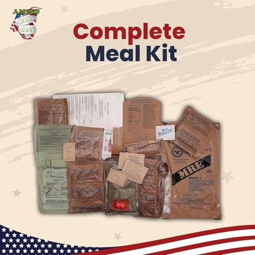 U.S. Military MRE 12 Pack with Flameless Heaters, Freeze Dried Meals E33512