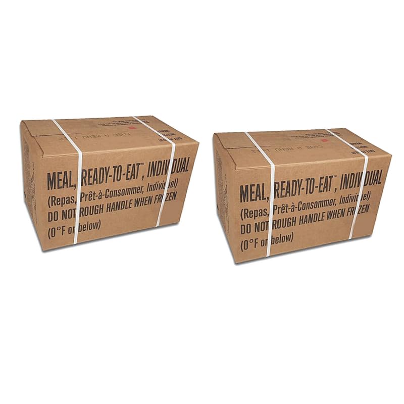 MRE Meals Ready to Eat A and B Bundle Cases, US Military Surplus Emergency Food O1646