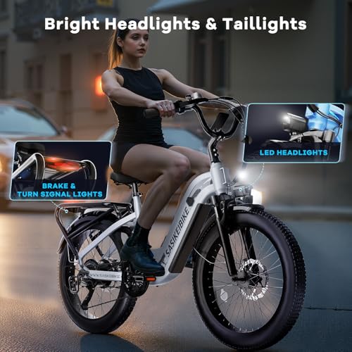 1500W Electric Bike for Adults, 48V 20AH Removable Battery Step-Thru, 24" Fat Tire Y988340