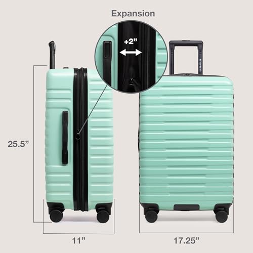 U.S. Traveler Boren Polycarbonate Hardside Carry-on Suitcase with 8 Spinner Wheels, Teal, 22-Inch S2578