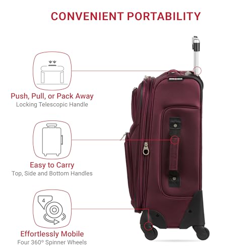 SwissGear Sion Softside Expandable Roller Luggage 3 Piece Set N784870