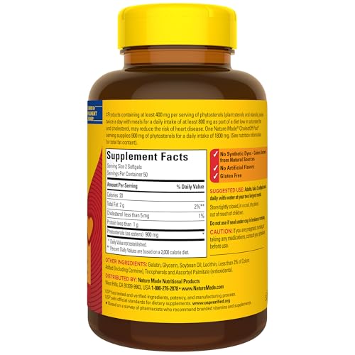 Nature Made CholestOff Plus, Heart Health Supplement, 100 Softgels J11553