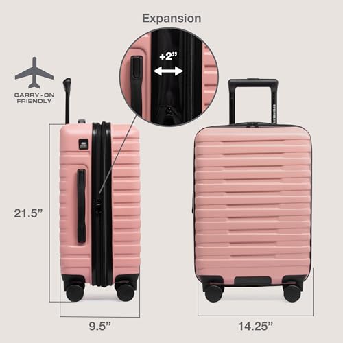U.S. Traveler Boren Polycarbonate Hardside Carry-on Suitcase with 8 Spinner Wheels, Teal, 22-Inch S2578