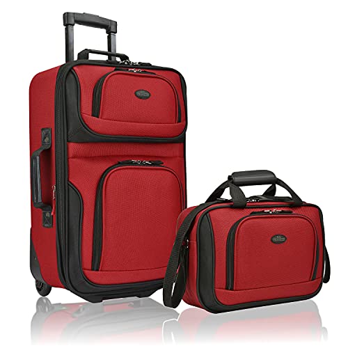U.S. Traveler Rio Expandable Carry-on Luggage, Orange R95197