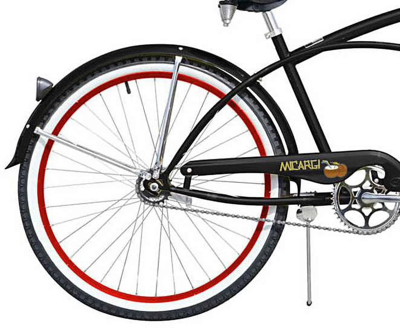 Micargi TAHITI 26" Beach Cruiser Coaster Brake Black/Red Y31973