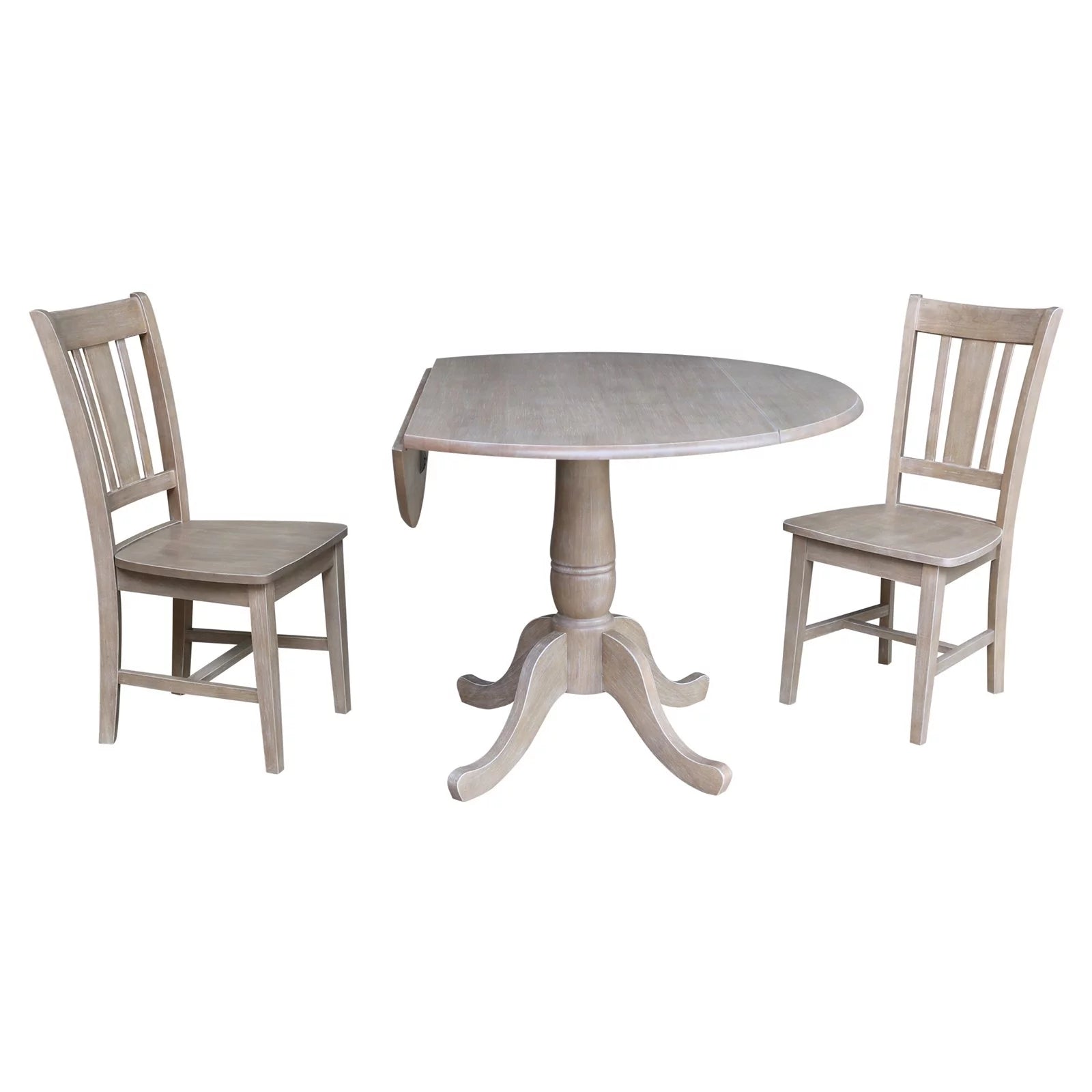 42" Round Dual Drop Leaf Pedestal Table Q199208