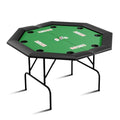 Octagon Poker Table with Metal Legs and 8 Cup Holders Q5999