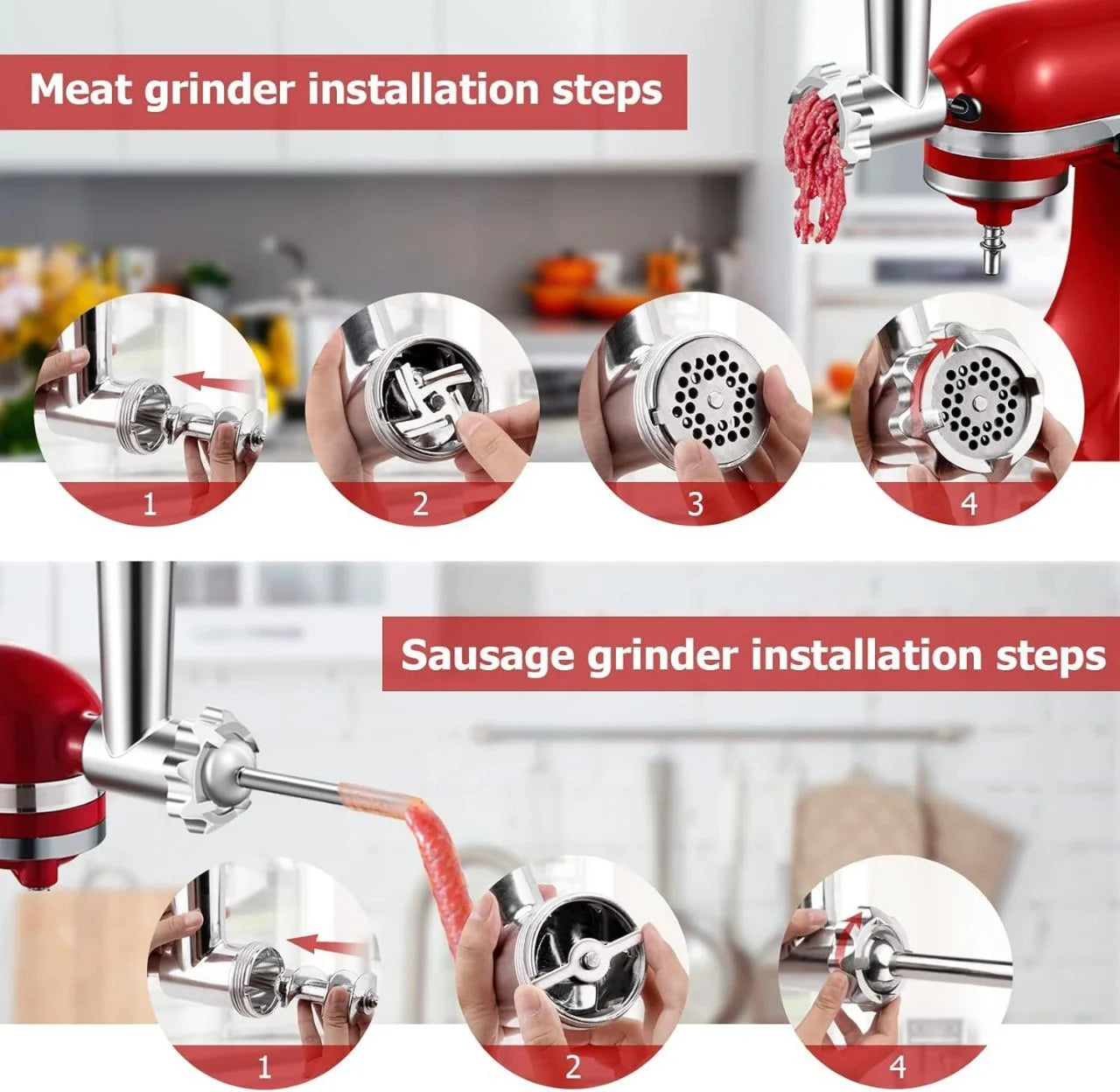 Meat Grinder Attachment for KitchenAid Stand Mixers K417844