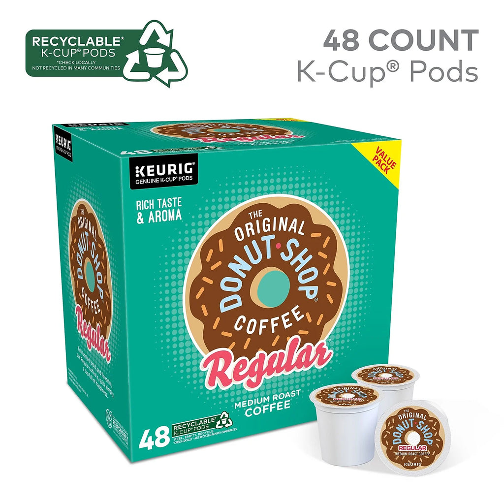 The Original Donut Shop Regular K-Cup Pods, Medium Roast Coffee, 48 Count F4187