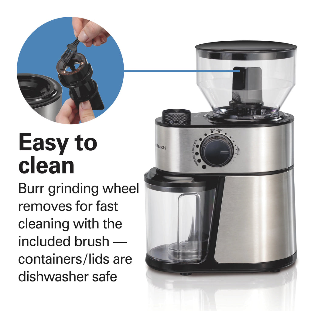Hamilton Beach Burr Coffee Grinder, 18 Grind Settings, Stainless Steel, 80385 J81583